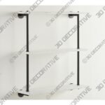 Linden Handcrafted Triple Tier Shelf - 3D Decorative