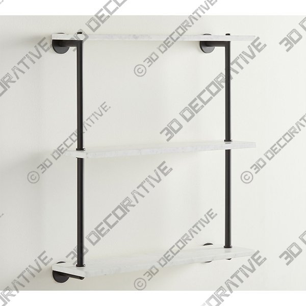 Linden Handcrafted Triple Tier Shelf - 3D Decorative