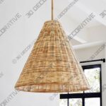 Marion Woven Cone Pendant - 3D Decorative