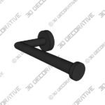 Matte Black Toilet Paper Holder - 3D Decorative