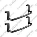 mDesign Kitchen Over Cabinet Metal Hand Towel Bar, 9.75″ Wide - 3D Decorative