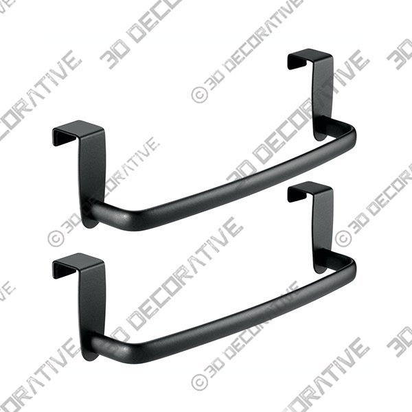 mDesign Kitchen Over Cabinet Metal Hand Towel Bar, 9.75″ Wide - 3D Decorative