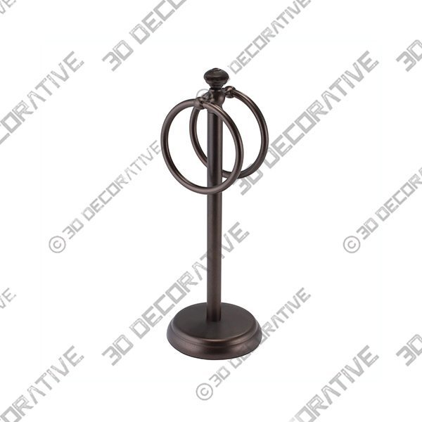 mDesign Metal Fingertip Towel Holder for Bath Vanity Countertop - 3D Decorative