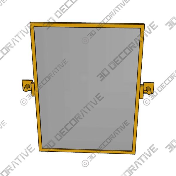 MOON MIRROR Gold Pivot Mirror, 22×30 Gold Mirror for Bathroom - 3D Decorative