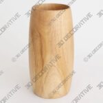 Vase-4-4.jpg Natural Teak Hand Crafted Wood Vase – 9″ - 3D Decorative