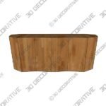 Natural Wood Console Table - 3D Decorative