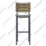 Outdoor Acacia Wood Dining Chairs - 3D Decorative 