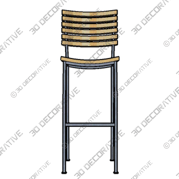 Outdoor Acacia Wood Dining Chairs - 3D Decorative 