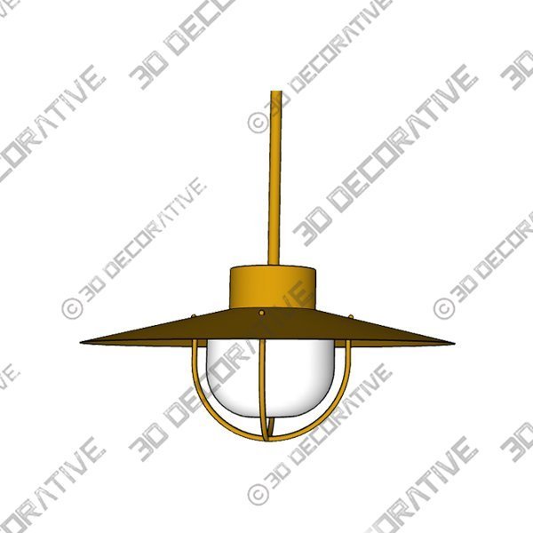 Penny Large Burnished Brass Pendant Light - 3D Decorative