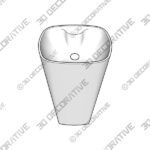 Sink-6.jpg PL1814WH Fine Fixtures 33” Tall Ceramic Rectangular Pedestal Bathroom Sink with Overflow - 3D Decorative