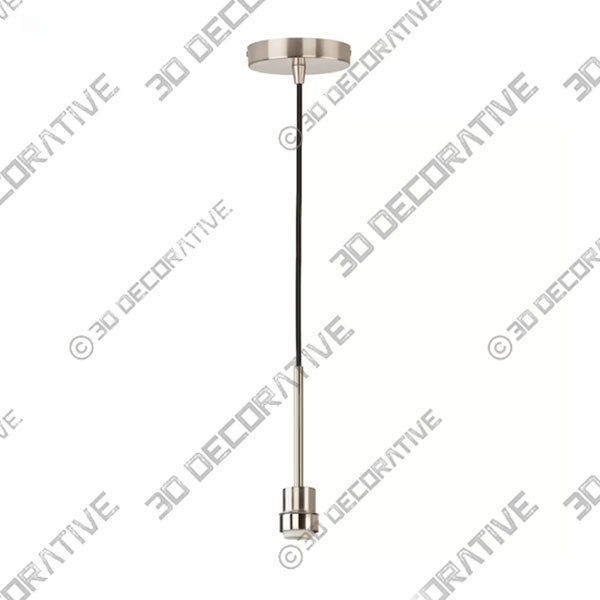 Portfolio Brushed Nickel Transitional Cylinder Mini Pendant Light - 3D Decorative