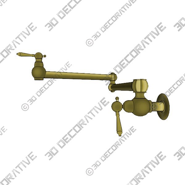 Pot Filler Faucet Wall Mount - 3D Decorative