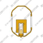 Wall-Mount-2-1-1.jpg Quorum 8"W Citadel 1-light Wall Mount Light Fixture Aged BrassĀ - 3D Decorative