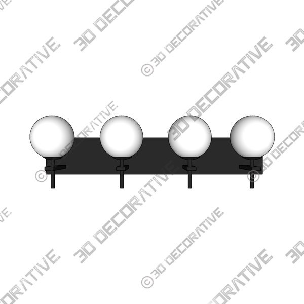 Ralbay Matte Black Bathroom Vanity Lights 4-Light Mid Century Modern Bathroom Light Fixtures Over Mirror - 3D Decorative