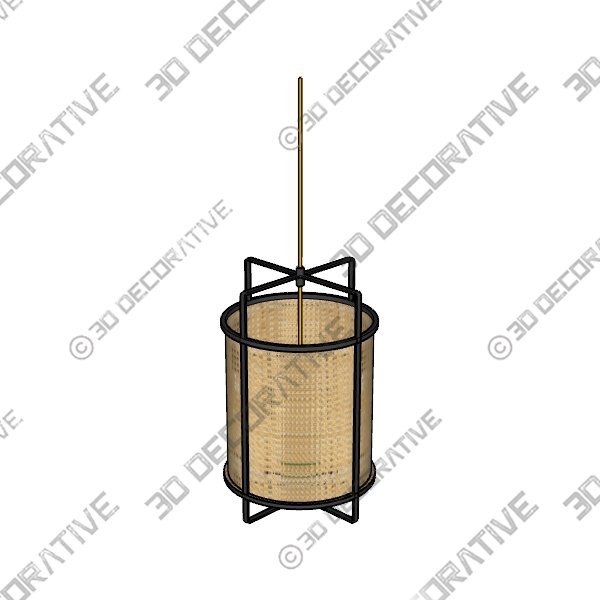 Rattan Boho Pendant Light Lamp ModernĀ - 3D Decorative
