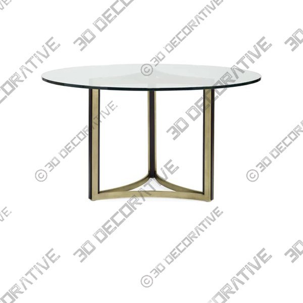 Remix Glass Top Dining Table - 3D Decorative