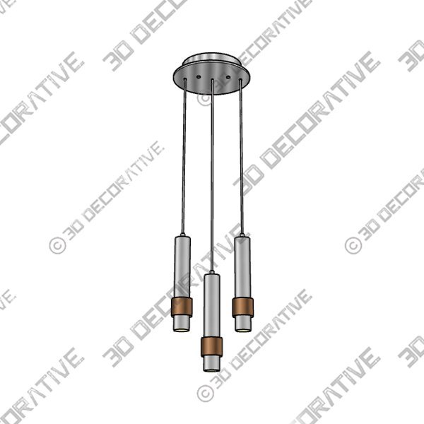 Reveal 11 Inch 3 Light LED Multi Light Pendant by ET2 Lighting - 3D Decorative