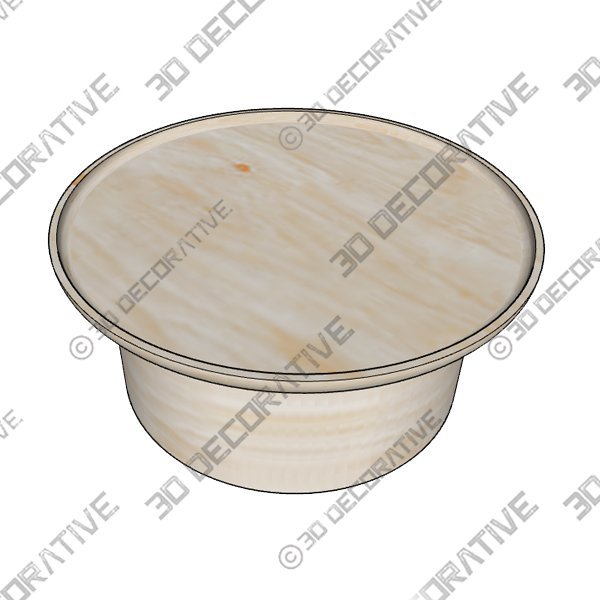 Modern Round Coffee Table in Cerused Oak by Martin and BrockettĀ - 3D Decorative