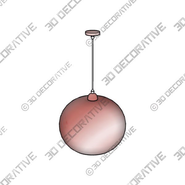 Safavieh Sabine Pendant Light Lamp in Copper - 3D Decorative