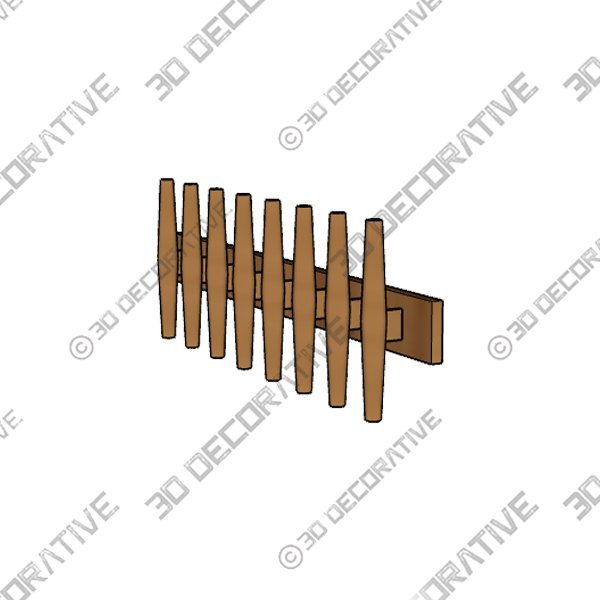 Shaw 7-Hook Rack - 3D Decorative