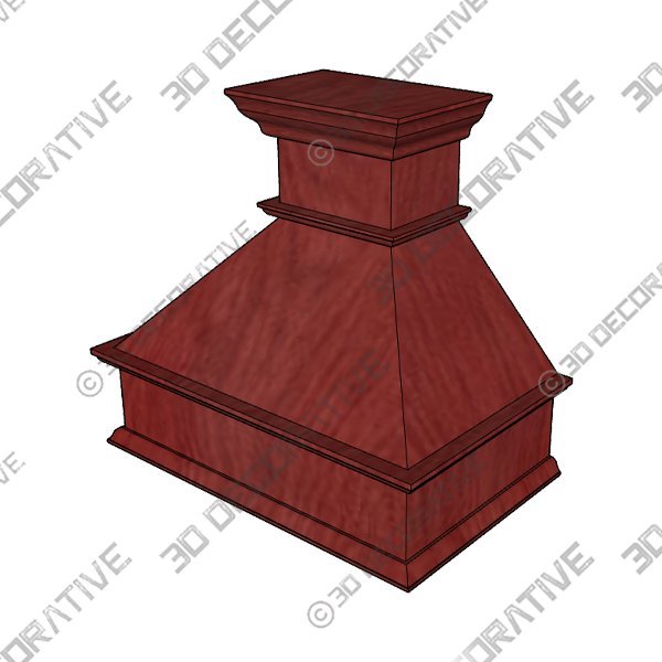 SINDA Modern Copper Oven Hood - H10A2 - 3D Decorative