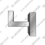 Modern Square Wall Mounted Chrome Bathroom Hook - 3D Decorative