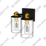 Vanity-Light-4-7.jpg stambord 2 Light Bathroom Vanity Light, Black and Gold Bathroom Light Fixtures, Sconces Wall Lighting with Glass Shade - 3D Decorative