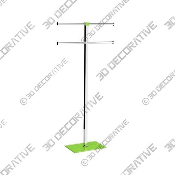 Steel and Resin Green Towel Rack - 3D Decorative