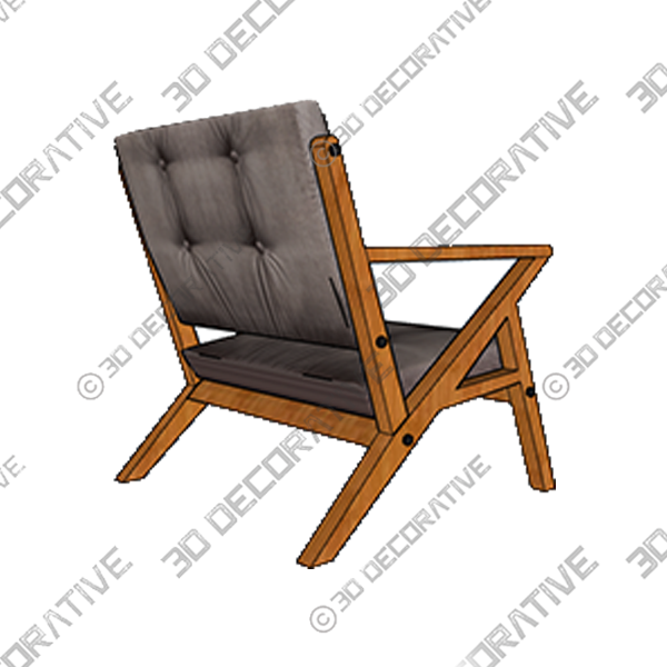 Strongbird Wood Accent ChairĀ - 3D Decorative