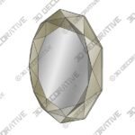 Sweet Harbor Mirror Silver - 3D Decorative