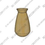 Vase-3-13-2.jpg Tall Sandblasted Oak Etruscan Vessel - 3D Decorative