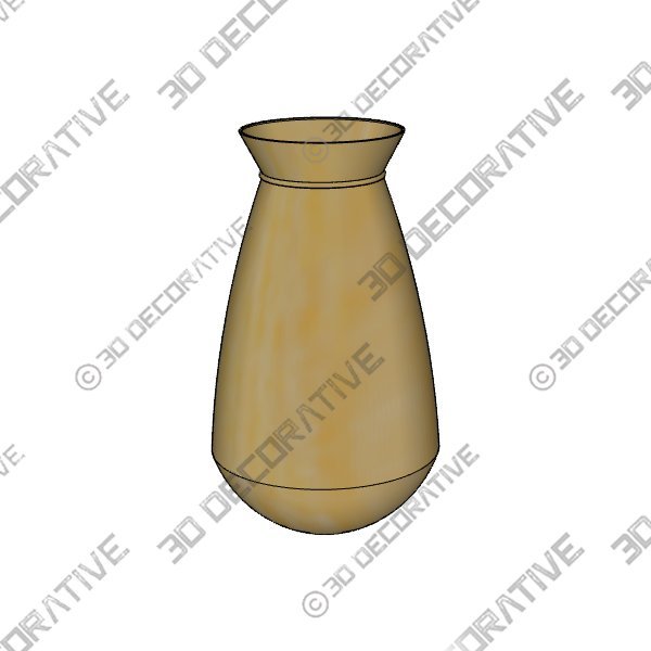 Tall Sandblasted Oak Etruscan Vessel - 3D Decorative
