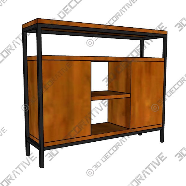 Teeken 39.4” Wide Sideboard - 3D Decorative