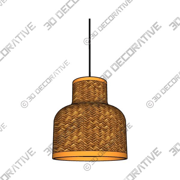 Torchic : Unique handmade Woven Hanging Pendant Light, Natural/Bamboo Pendant Light - 3D Decorative
