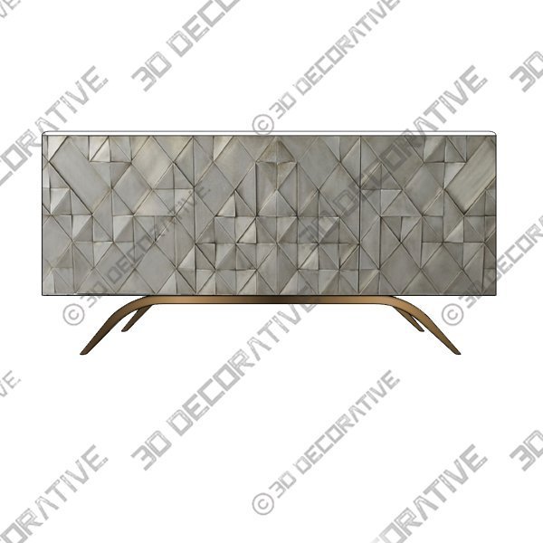 Triangle Cabinet, Brass - 3D Decorative