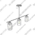 Pendant-3-11.jpg TYNEWRGY 3-Light Pendant Lighting, Clear Glass Pendant Lighting for Kitchen IslandĀ - 3D Decorative