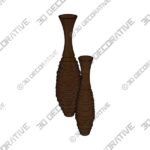 Vase-5-6-2.jpg Uniquewise Decorative Conemporary Tall Trumpet Shape Floor Vase, Brown - 3D Decorative