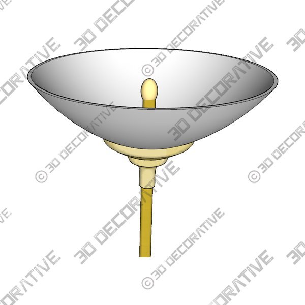 Wendelgard 71″ Torchiere Floor Lamp - 3D Decorative