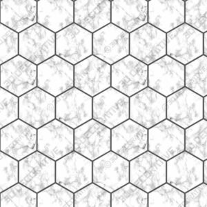 White Marble Hexagon Kitchen Backsplash Tiles - 3D Decorative