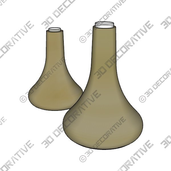 Wood Vase – Chestnut - 3D Decorative