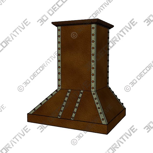 ZLINE 30 In. Designer Series Wall Mount Range Hood (655-HBBBB-30) - 3D Decorative