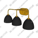 4-3-1.jpg Zoey 24 Inch 3 Light Bath Vanity Light by Golden Lighting - 3D Decorative