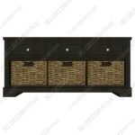 Ardina Wood Storage Bench - 3D Decorative