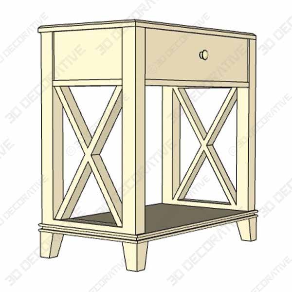 Flintridge End Table with Storage - 3D Decorative