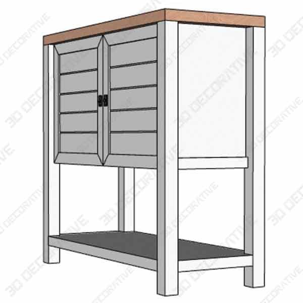 Myrasol 2 Door Accent Cabinet - 3D Decorative