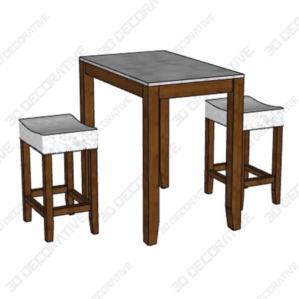 Nathan-James-41202-Viktor-Dining-Set-Kitchen-12-600x600-1.jpg Nathan James 41202 Viktor Dining Set Kitchen Pub Table Marble Top Fabric Seat - 3D Decorative