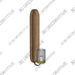 Oval Pillar Sconce - 3D Decorative