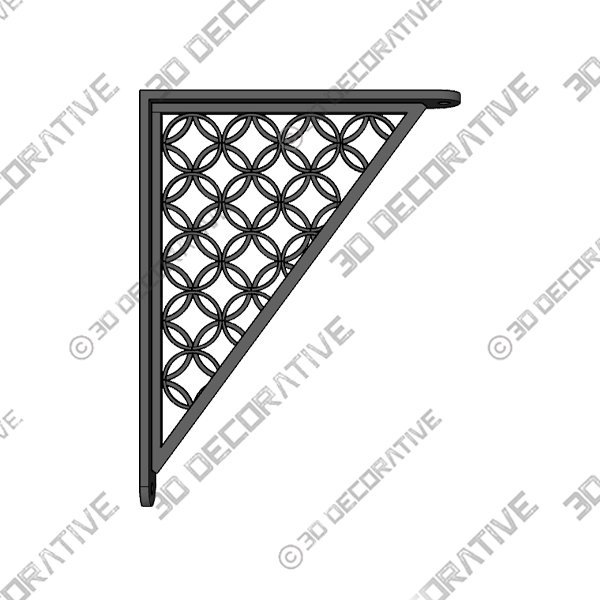 Nickel-4-4.jpg Pasteur 8-1/2″ Brass Shelf Bracket Nickel - 3D Decorative