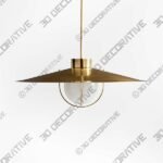 Penny Large Burnished Brass Pendant Light - 3D Decorative