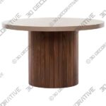 4_600x600-54-4.jpg Plank Table Rounded Lacquer Top Wood Base walnut - 3D Decorative